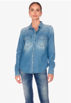 Le temps des cerises Bluse 'JUANITA' blau