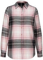 Buffalo Hemdbluse aus weichem Flanell mit Blusenkragen, Flanellhemd, Karobluse