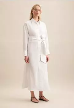 Seidensticker Maxi-Kleid leinen weiß 636473-0001