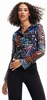 Desigual TS Lettering T-Shirt blau