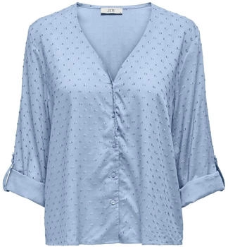 Jacqueline de Yong Bluse Haifischkragen Knopfleiste voluminöse Ärmel Regular Fit