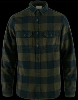 Fj&auml;llr&auml;ven &Ouml;vik Heavy Flannel Shirt Deep Forest Dark Navy
