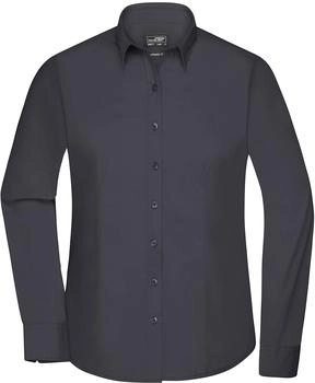 James & Nicholson Langarm Bluse JN677 carbon