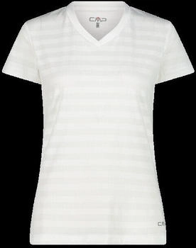 CMP Striped Mesh T-Shirt bianco