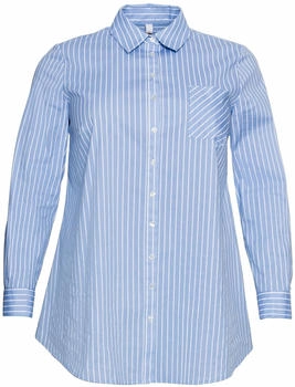 Sheego Longbluse gerundetem Saum mittelblau