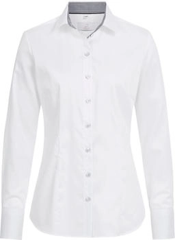 Greiff Corporate Bluse PREMIUM weiß grau