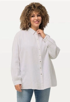 Ulla Popken Chiffonbluse schneeweiß