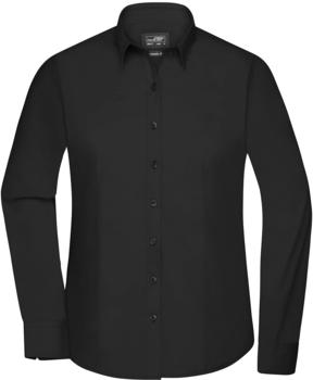 James & Nicholson Langarm Bluse JN677 schwarz