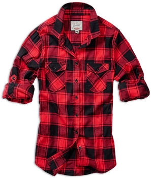 Brandit Amy Flanell Checkshirt schwarz rot