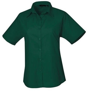 Premier Workwear Popeline Bluse kurzarm PR302 flasche