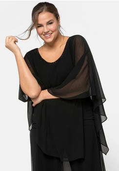 Sheego Tunika eleganter 2-in-1-Optik schwarz