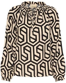Cream Langarmbluse CRAstra geometric schwarz weiß