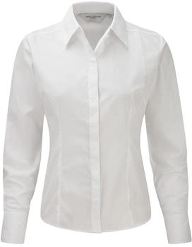 Russell Popelin Bluse LA R-924F-0 weiß