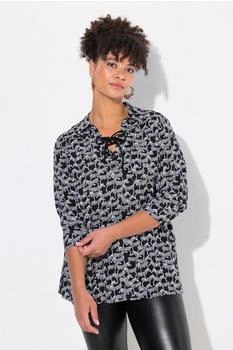 Mia Moda Hemdbluse A-Linie Minimal Zebra-Muster