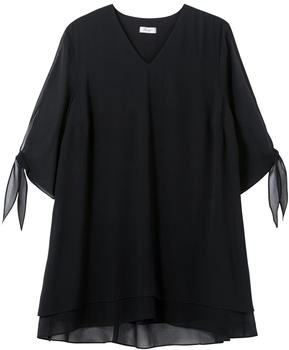 Sheego Lange Chiffontunika Lagenoptik schwarz
