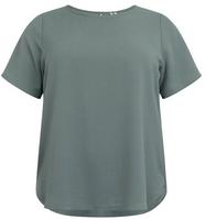 ONLY CARMAKOMA Shirtbluse "CARVICA SS TOP WVN NOOS" Materialmix, regular fit
