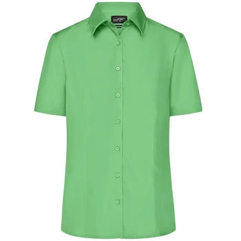 James & Nicholson Business-Bluse kurzarm JN643 lime-green