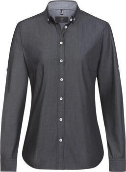 Greiff Bluse Langarm Button-Down Regular Fit anthrazit