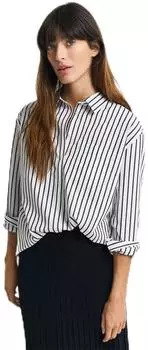GANT Relaxed Fit Popeline Bluse mit Streifen (4300456) evening blue