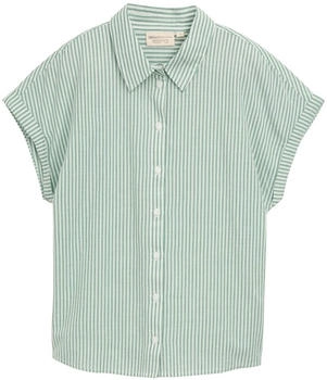 Tom Tailor Denim Loose Fit Bluse mit Streifenmuster white green vertical stripe (1045764_37253)