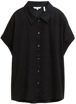 Tom Tailor Loose Fit Bluse mit Leinenanteil deep black (1046207_14482)