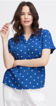 Fransa Bluse 'Kamma blau weiß