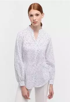 Eterna Bluse Satingewebe weiß schwarz