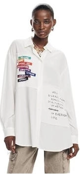 Desigual Woven Bluse langarm weiß
