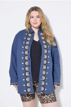 Studio Untold Hemdbluse Stickerei an der Knopfleiste