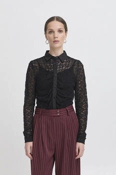 ICHI IXLACEY Bluse schwarz