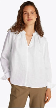 Tommy Hilfiger ESS LINEN V-NECK BLOUSE kühlendes Premium Leinen optic white