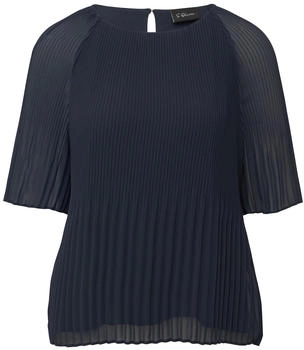 s.Oliver Plissierte Chiffonbluse mit kurzen Ragalan&auml;rmeln (2164910) navy