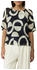 s.Oliver Plissierte Chiffonbluse mit kurzen Ragalanärmeln (2164910) navy/beige
