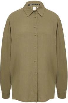s.Oliver Lange Hemdbluse aus Viskose-Leinenmix (2162736) olivgrün
