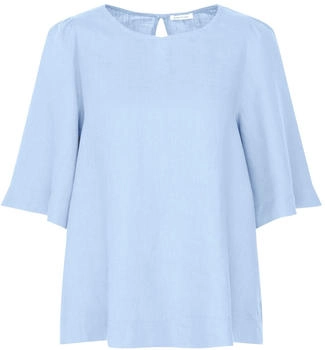 Seidensticker Kurzarm-Leinen-Shirtbluse (60.137593) hellblau