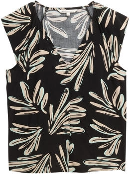 Tom Tailor Denim Bluse mit Muster abstract black beige print (1046636_37993)