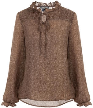 DreiMaster Bluse hellbraun dunkelbraun