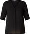 Base Level Curvy Shirtbluse Yanina v-ausschnitt schwarz