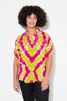 Angel of Style Hemdbluse A-Linie Batik-Muster halbarm limettengrün