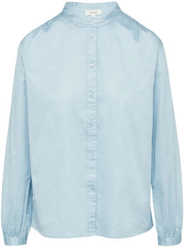 s.Oliver Satinbluse mit Raffungen blau 2161031