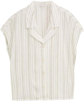 Tom Tailor Denim Hemd 'Loose Fit' white olive vertikalstreifen