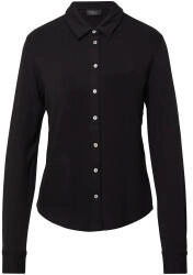 s.Oliver Jerseybluse mit Perlmuttknöpfen schwarz 2171448.9999.