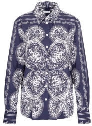 Seidensticker Hemdbluse Tuchprint Hemdblusenkragen (60.137221-0018- )