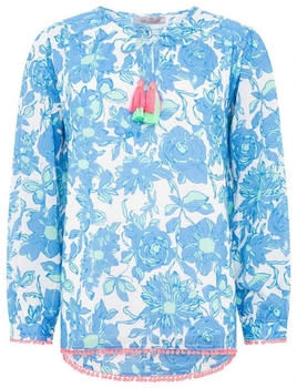 Zwillingsherz Bluse Tunika Shirt Langarm Schmetterlinge bunt