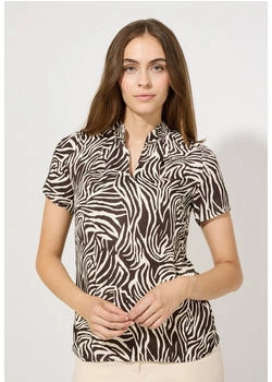 More & More Viskosebluse Animalprint braun