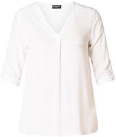 Base Level Curvy Shirtbluse "Yanina" mit V-Ausschnitt