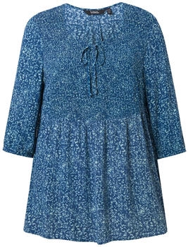 Ulla Popken Bluse hellblau dunkelblau