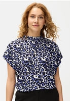 LASCANA Kurzarmbluse mit Alloverdruck, Damenbluse, sportlich elegant