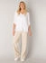 Base Level Shirtbluse V-Ausschnitt weiß