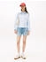 Tommy Hilfiger Cropped Fit Hemdbluse hellblau